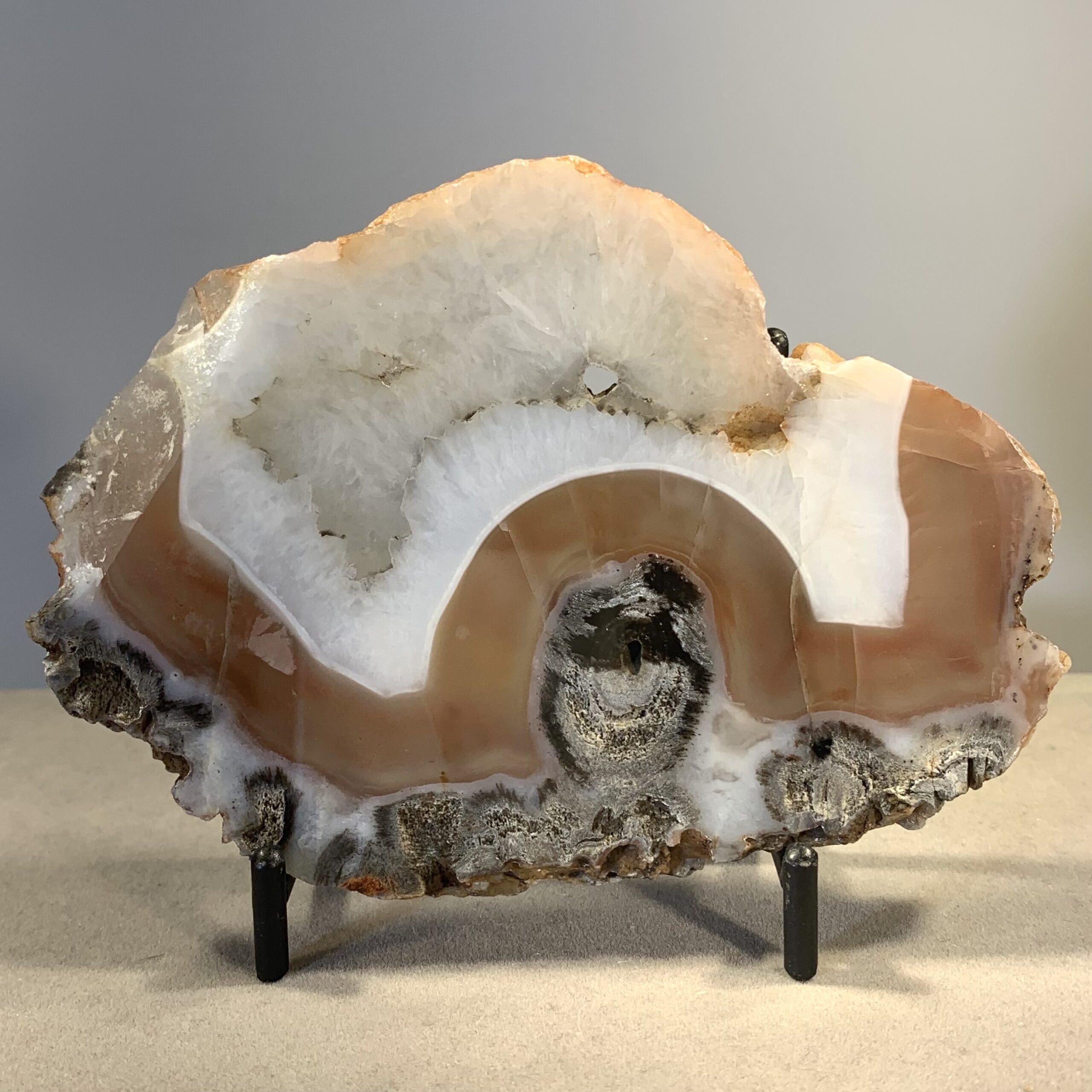 Agate (pink & white) ancient Australian Pilbara slab healing crystal