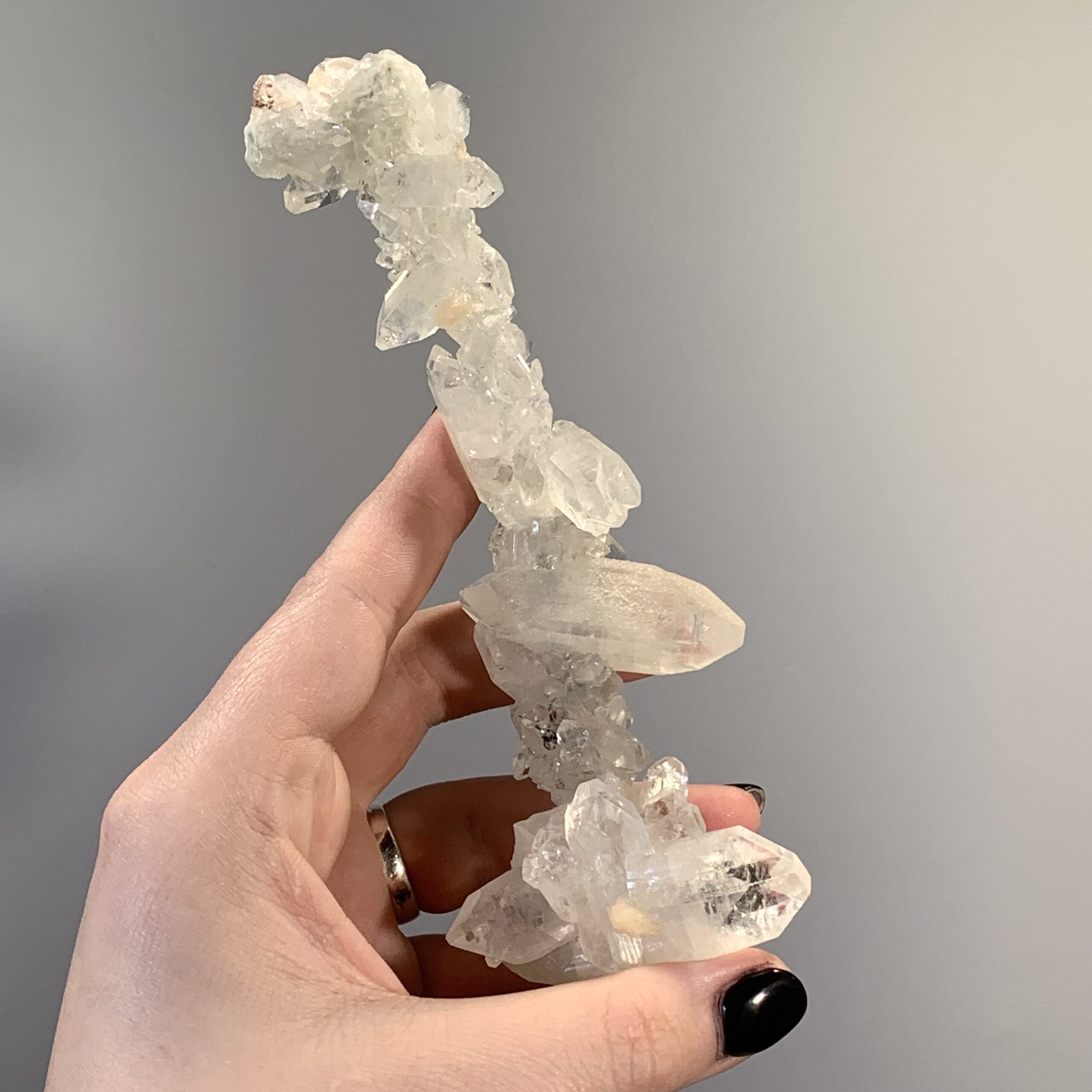 Apophyllite 'rock candy' standing DT floater wand healing crystal