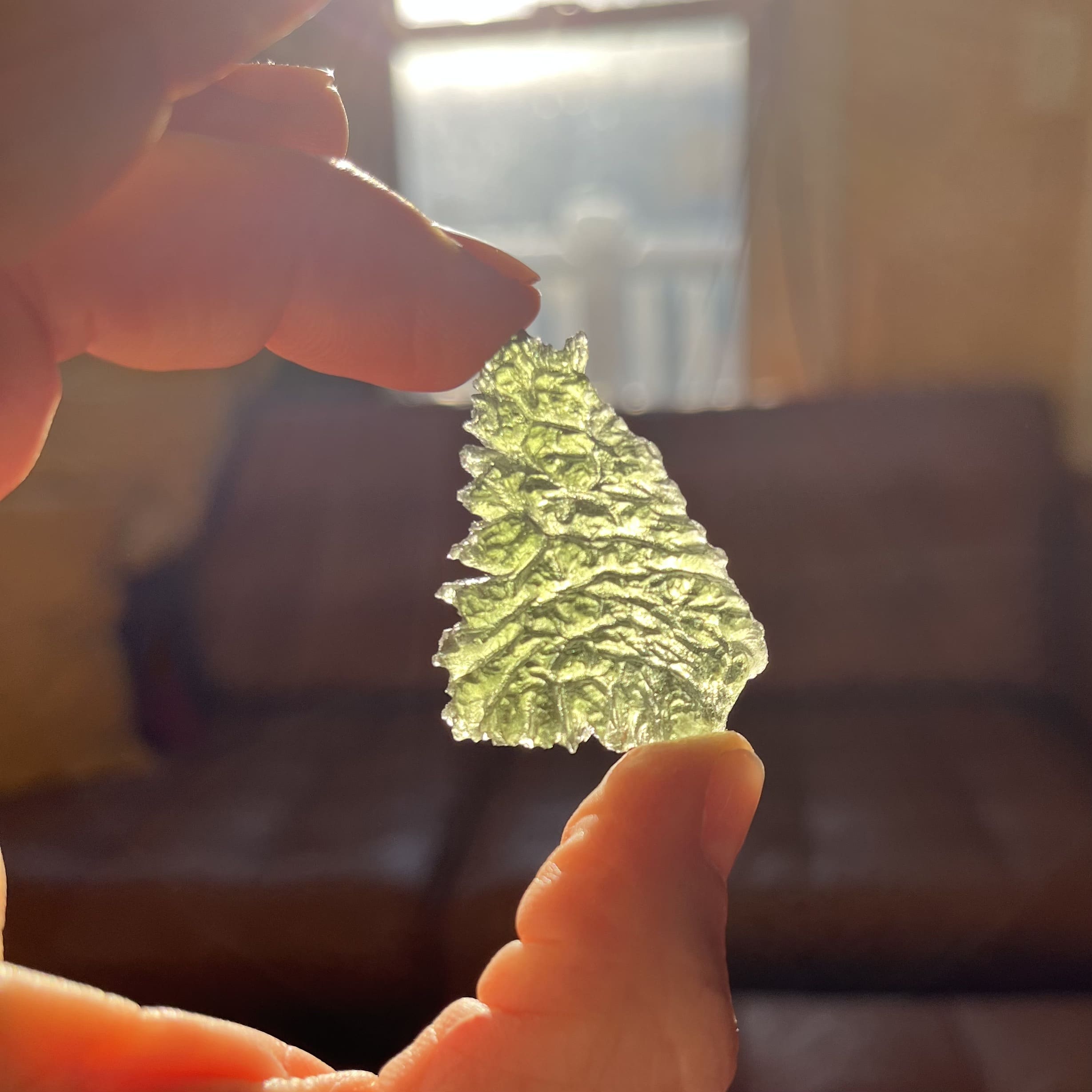 Moldavite pendant (rough) Besednice for necklace (7.0gr) healing crystal - Image 2