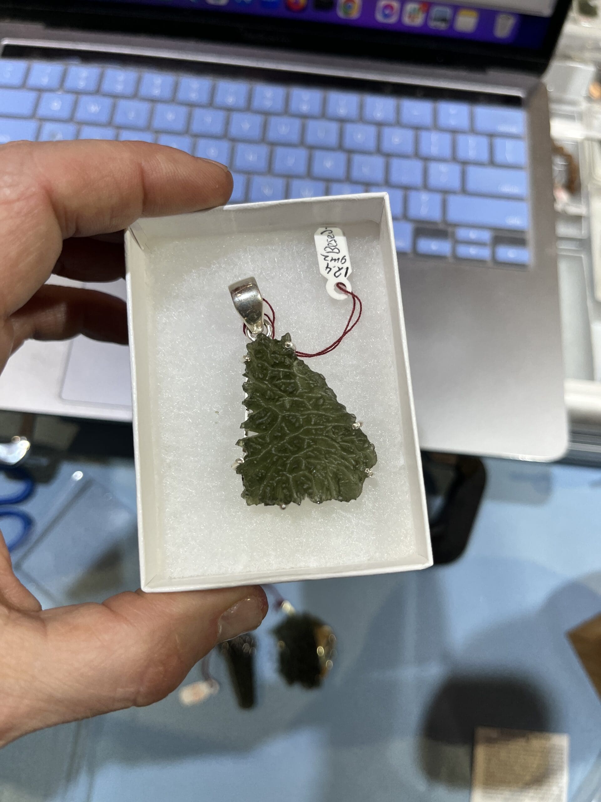 Moldavite pendant (rough) Besednice for necklace (7.0gr) healing crystal - Image 11