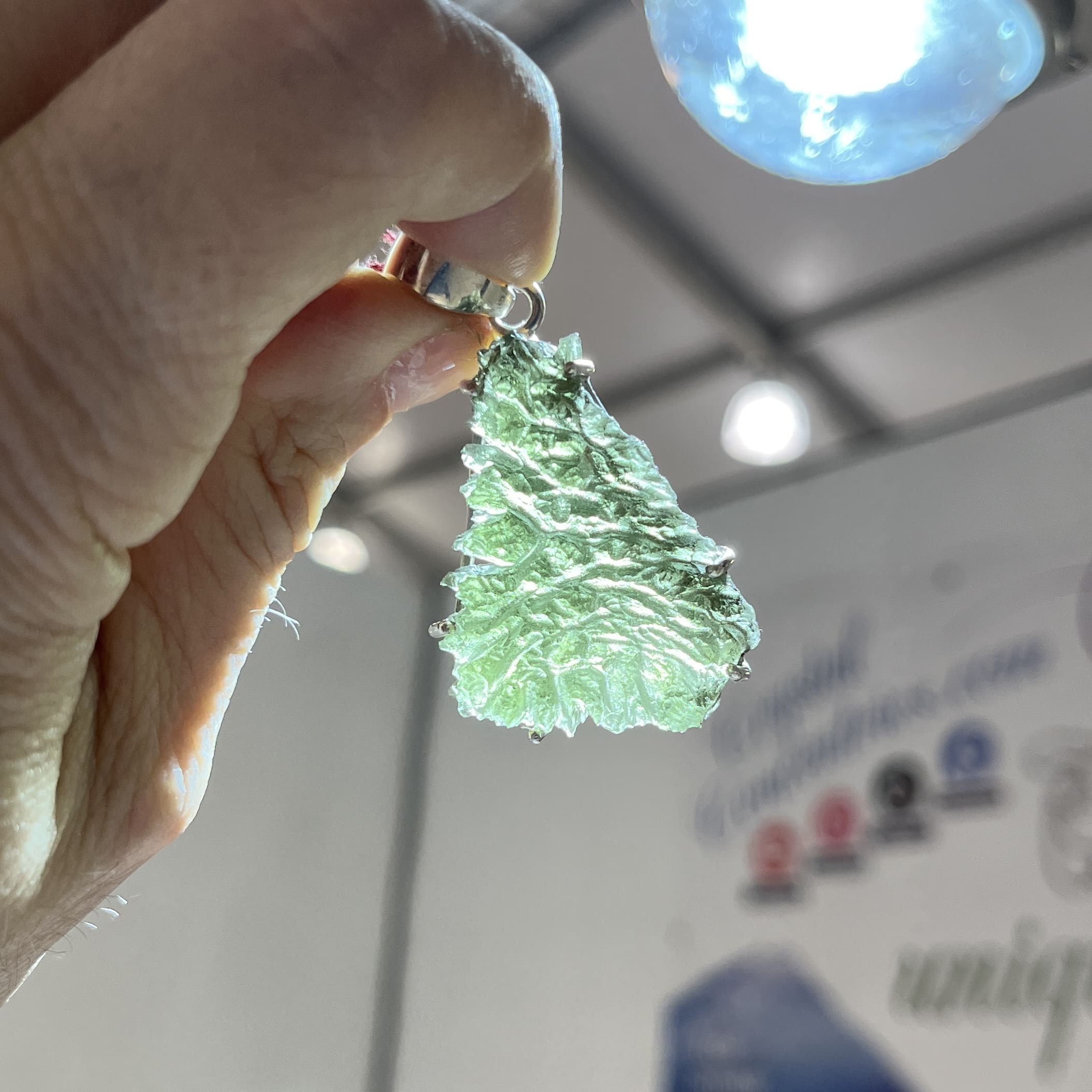 Moldavite pendant (rough) Besednice for necklace (7.0gr) healing crystal - Image 4