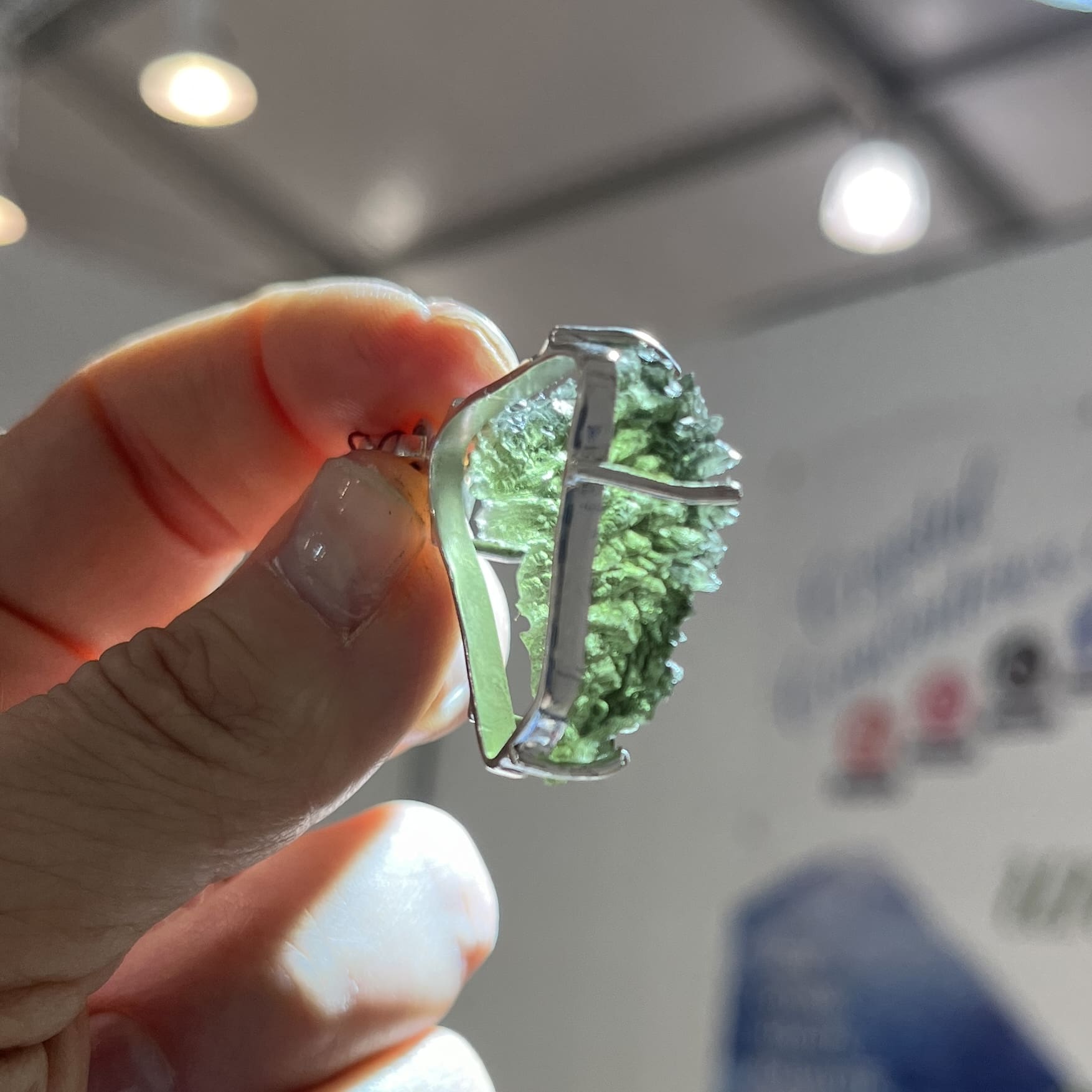 Moldavite pendant (rough) Besednice for necklace (7.0gr) healing crystal - Image 8