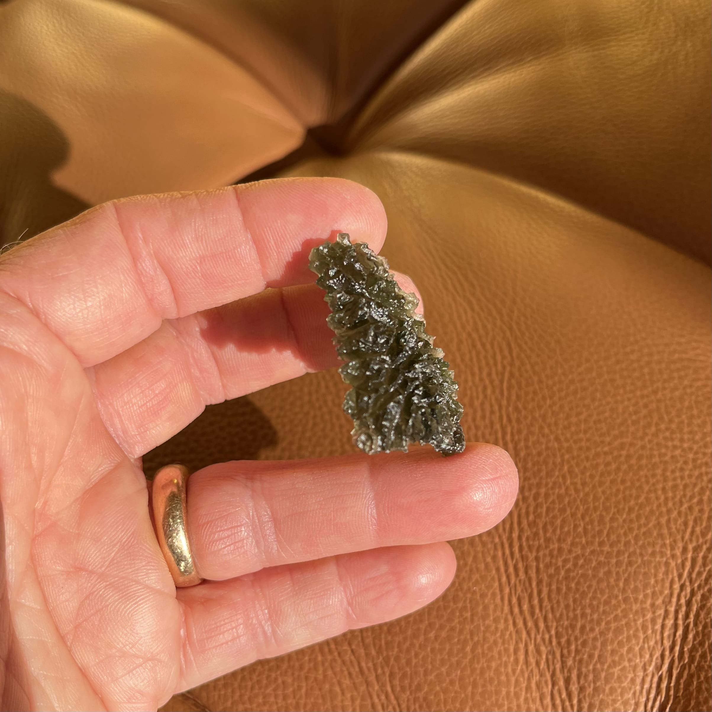 Moldavite pendant (rough) Besednice for necklace (7.0gr) healing crystal - Image 9