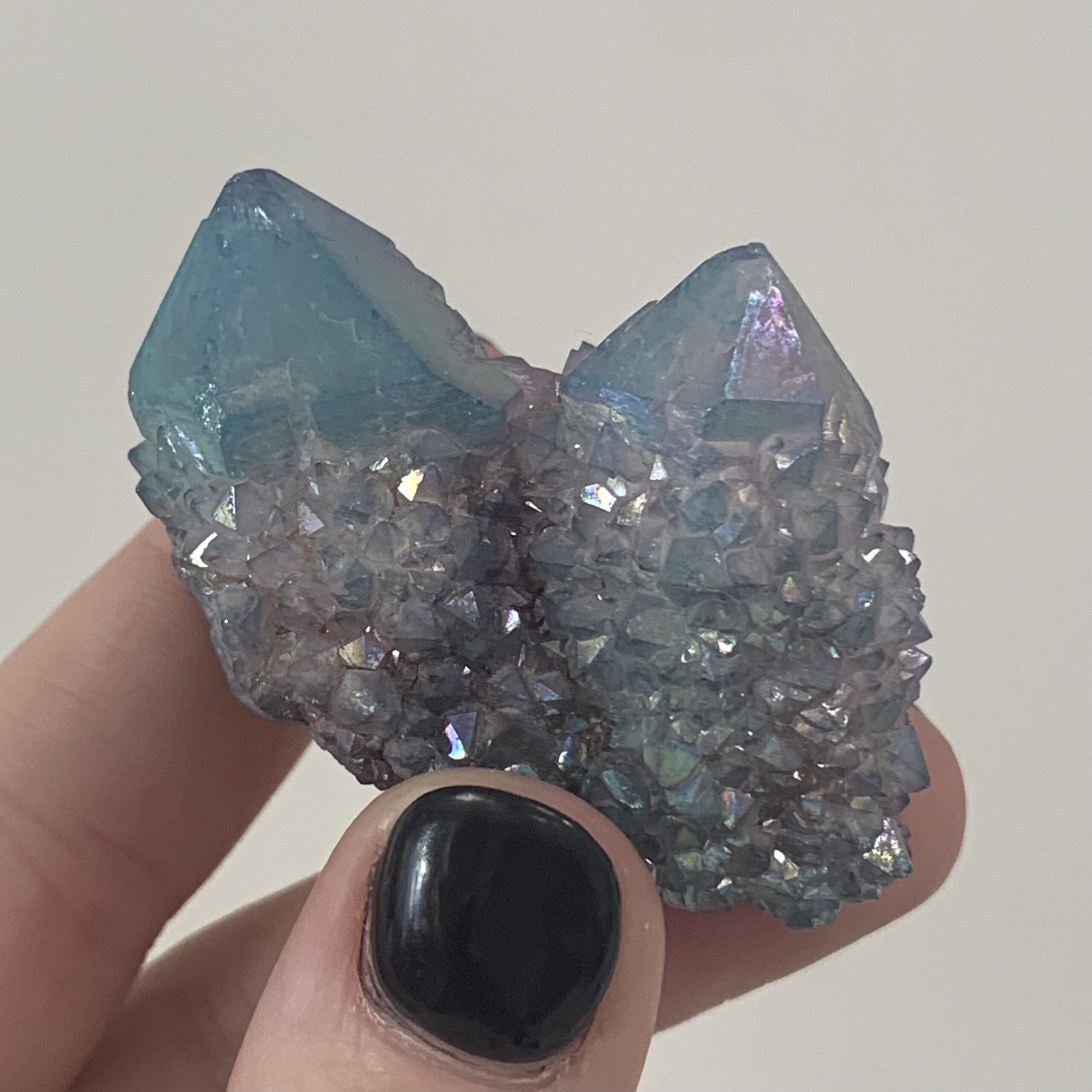 Quartz (Angel Aura) cactus twin pair of generators healing crystal - Image 8