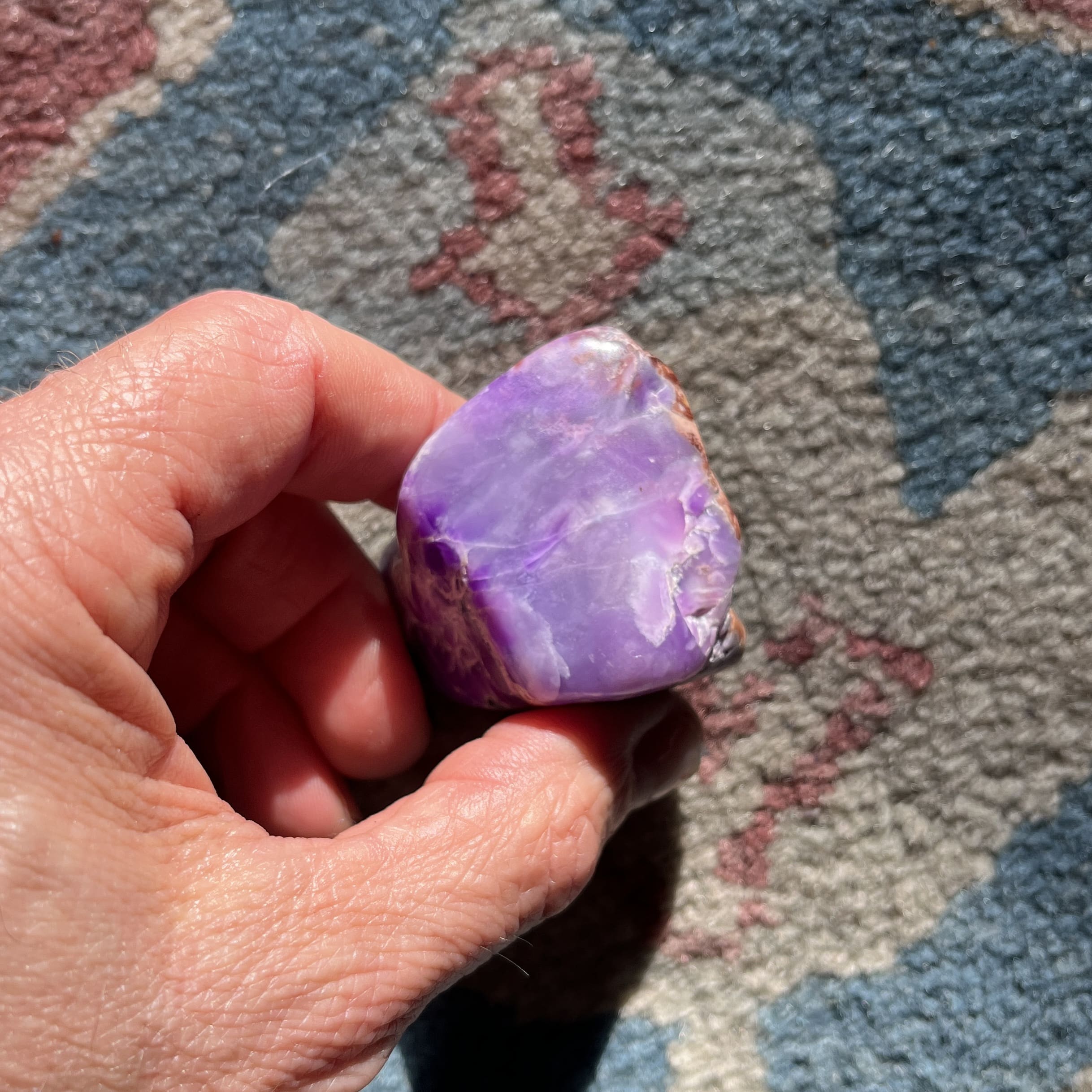 Sugilite pink semi-gel tumble (73.6g or 368 carats) healing crystal - Image 3