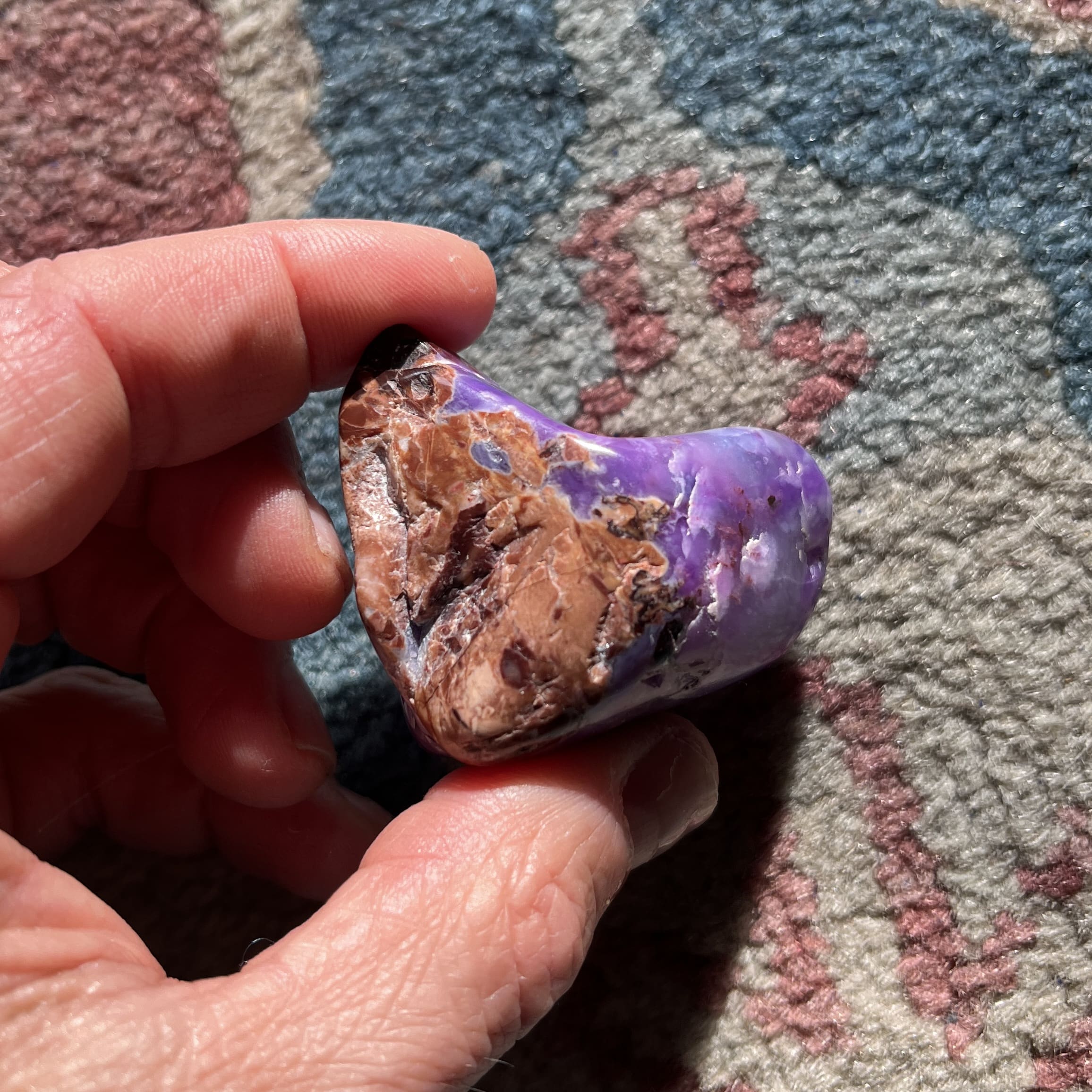 Sugilite pink semi-gel tumble (73.6g or 368 carats) healing crystal - Image 4