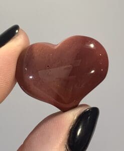 Jasper (red Mookite) small, pleasantly formed heart, healing crystal