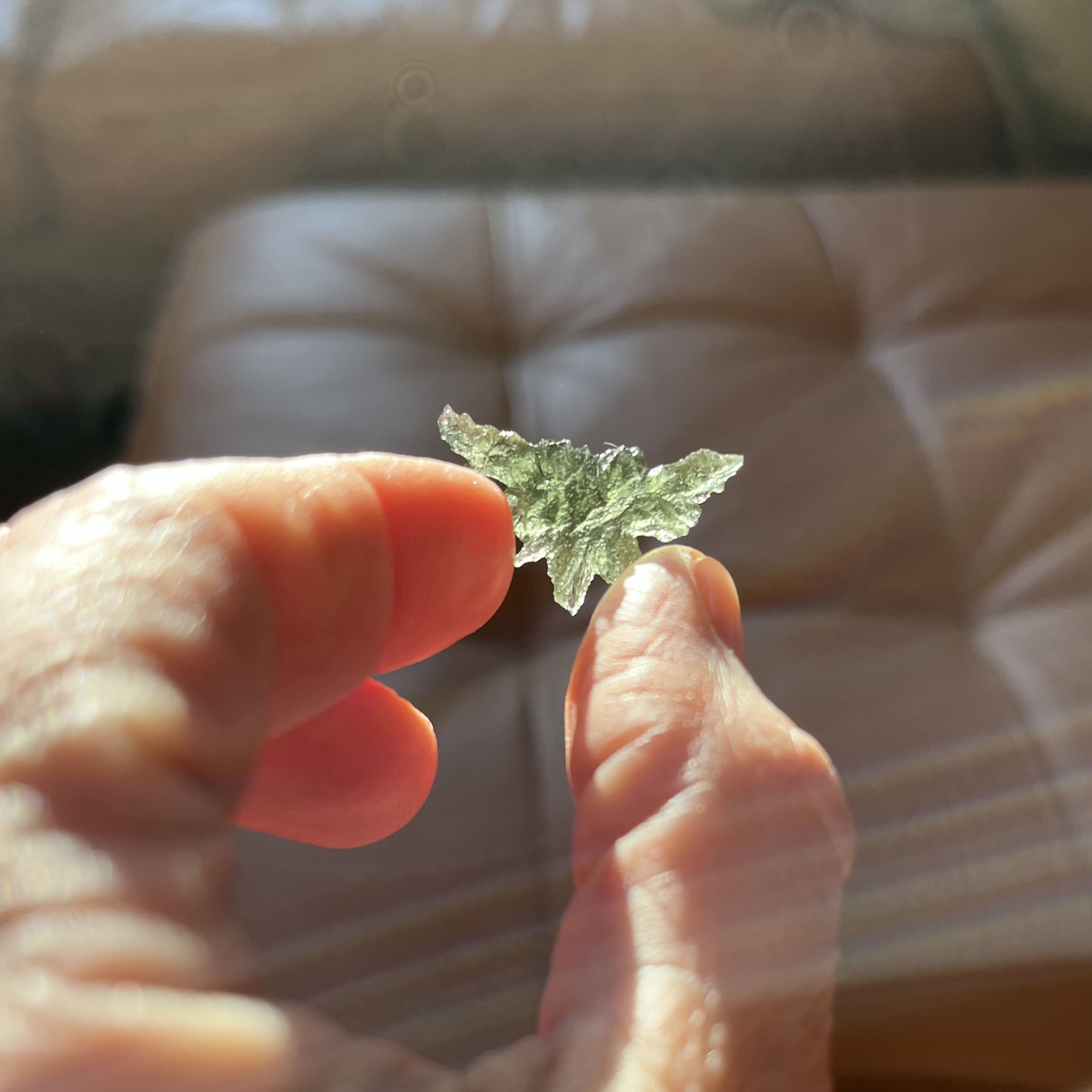 Moldavite (rough) Besednice (1.16g) 'arch sunrise' healing crystal - Image 2
