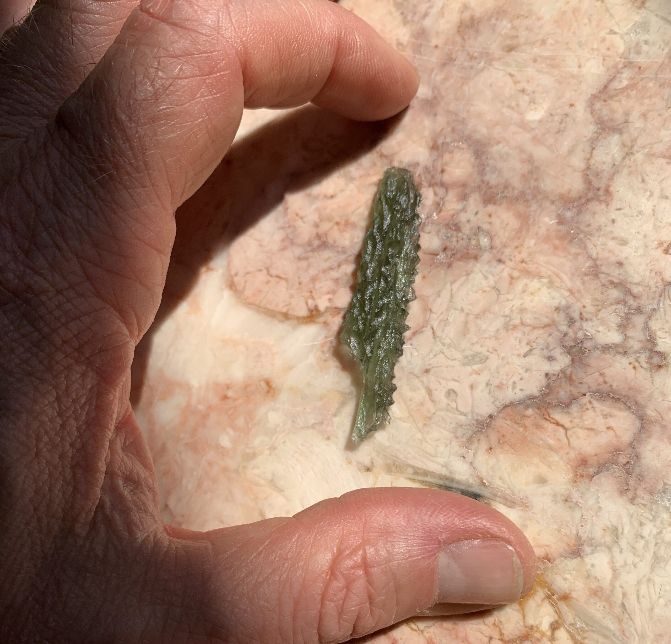 Moldavite (rough) Besednice 'angel shard' (2.5gr)