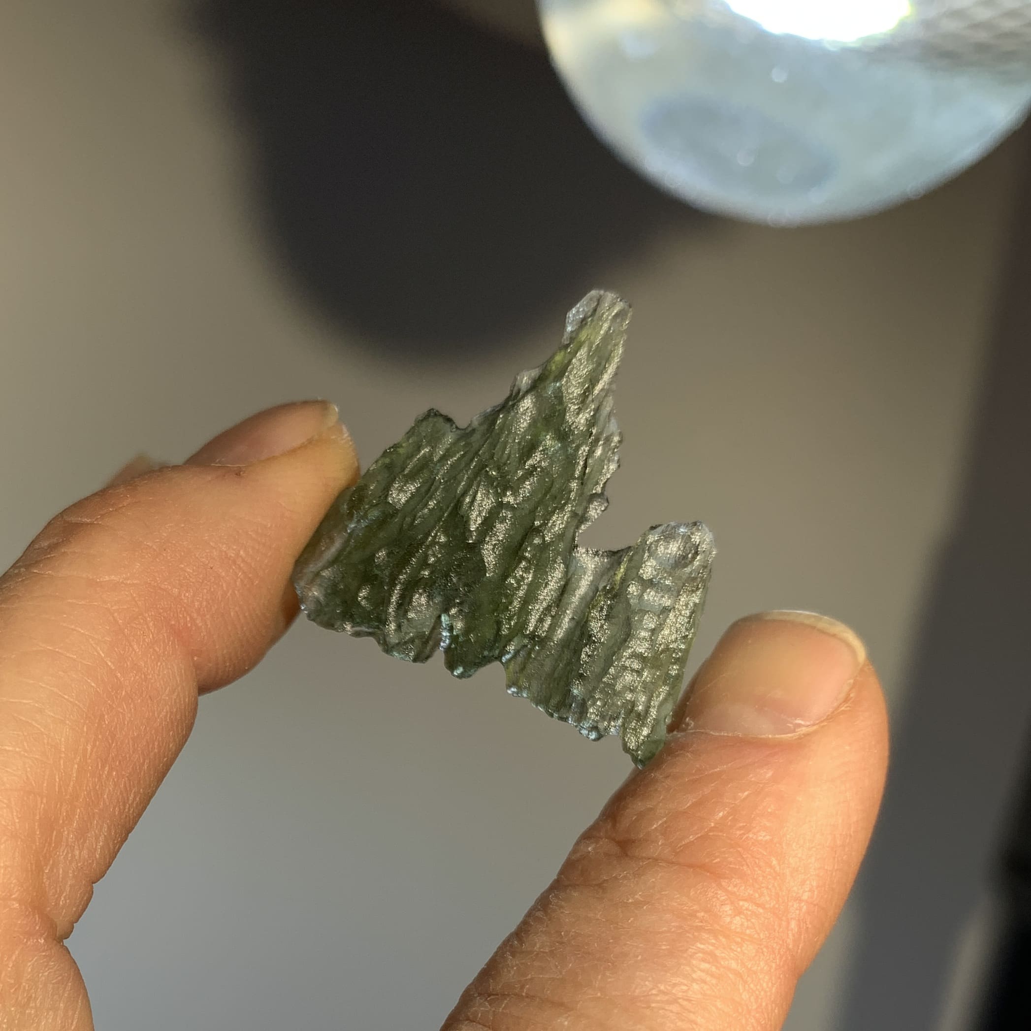 Moldavite (rough) Besednice 'dragon-wing' (2.6gr)