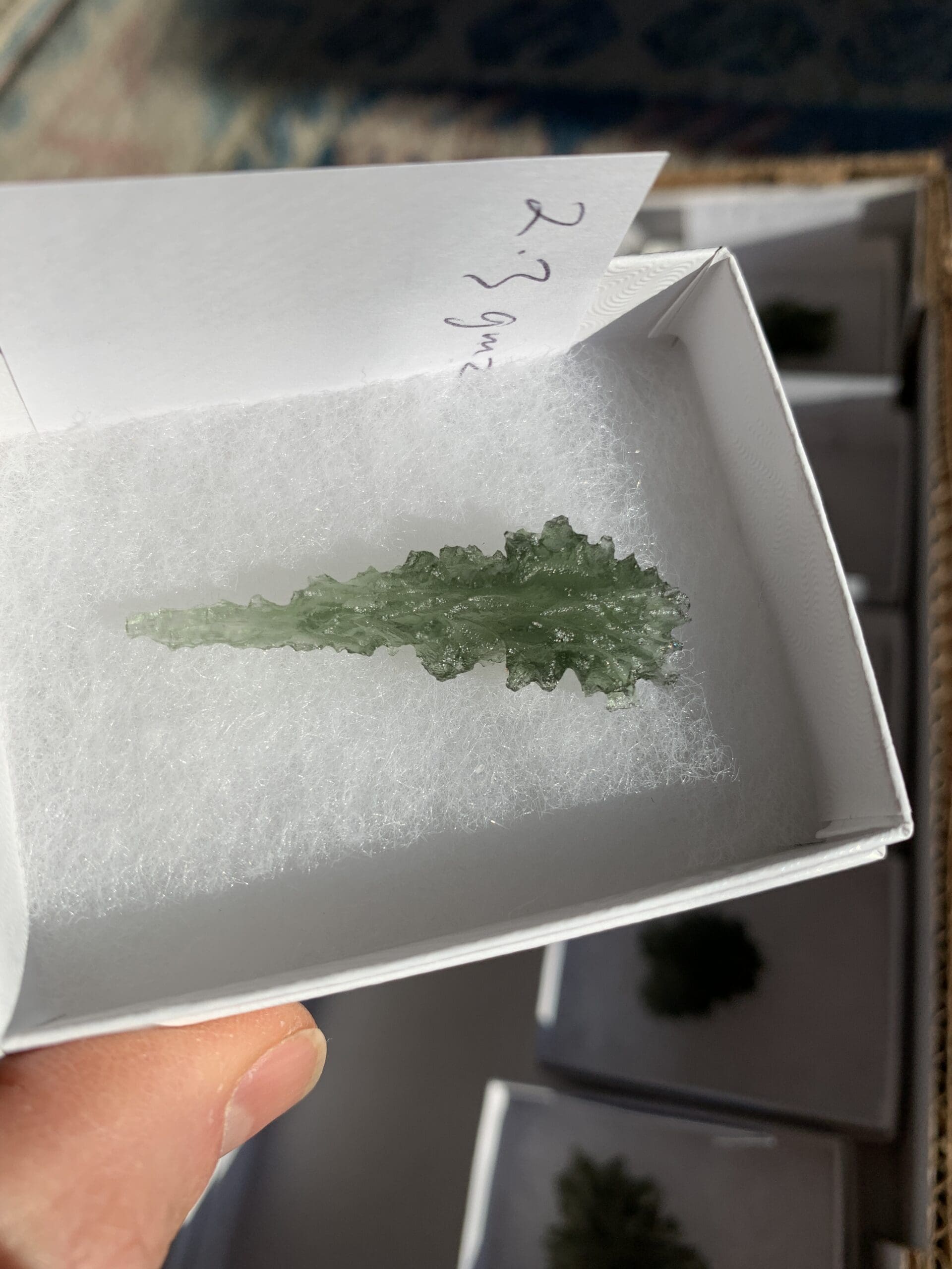 Moldavite (rough) Besednice 'Emerald Comet' (2.3gr) - Image 3