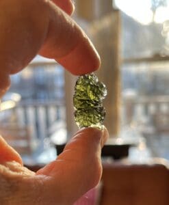 Moldavite (rough) Besednice 'Owl' (5.57gr) healing crystal