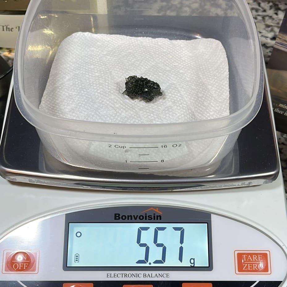 Moldavite (rough) Besednice 'Owl' (5.57gr) healing crystal - Image 5