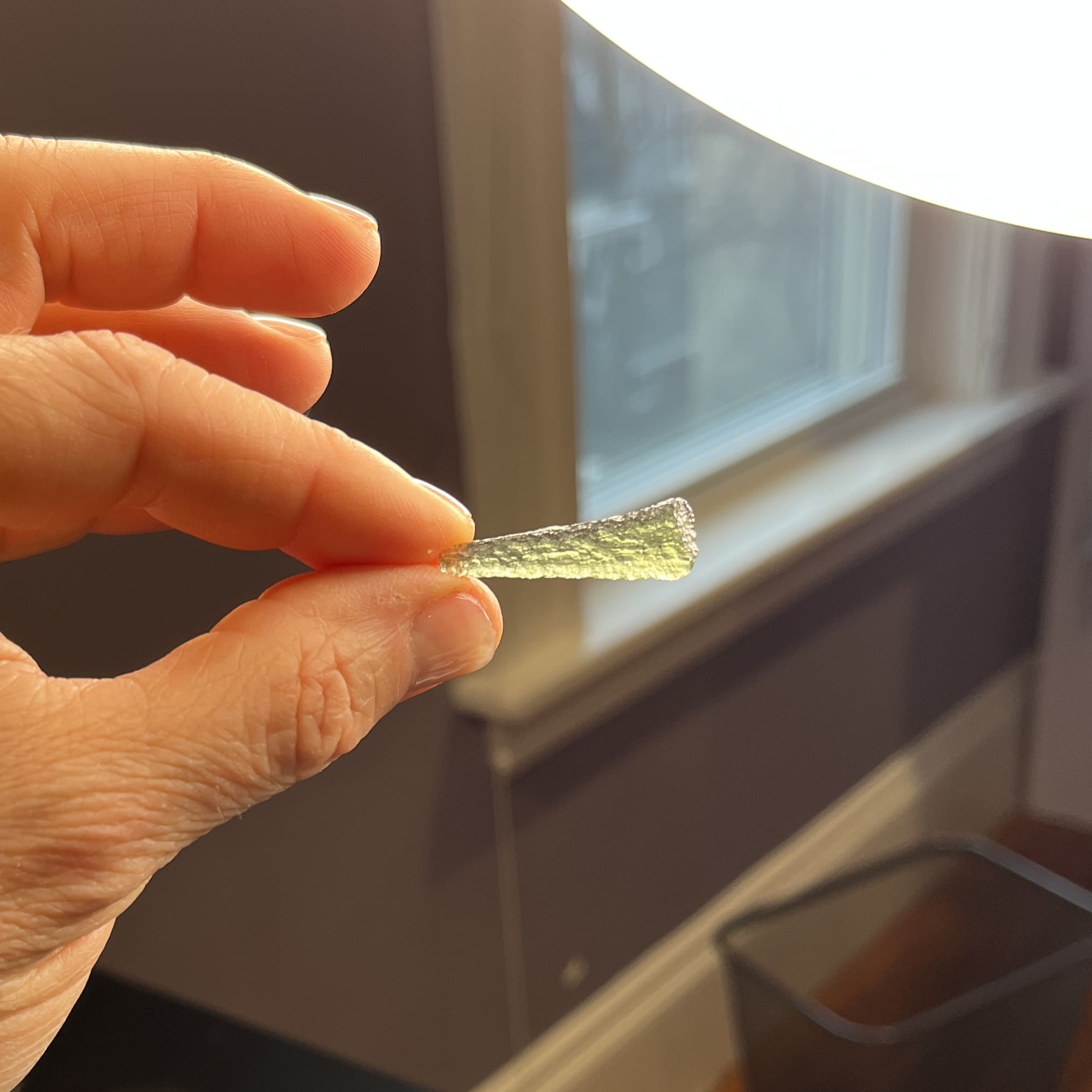 Moldavite (rough) - flat drop (1.11gr) - healing crystal