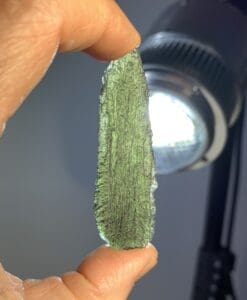 Moldavite (rough) 'long drop' (12.88g) healing crystal