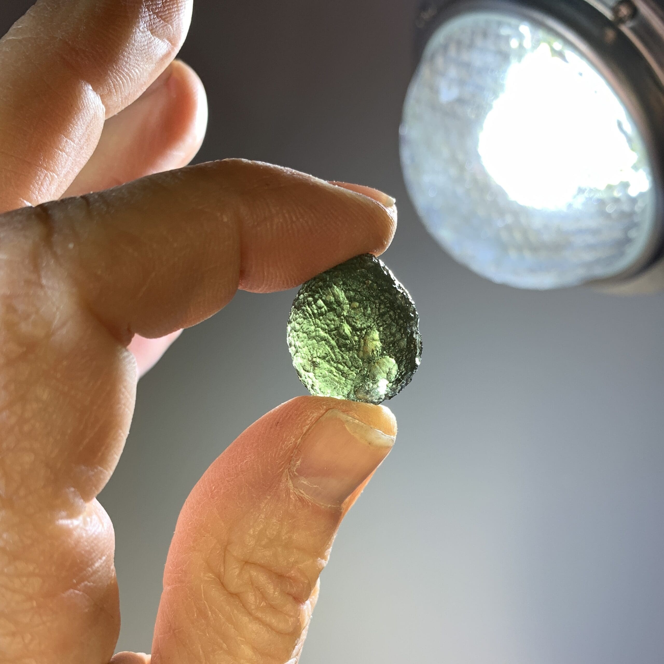 Moldavite (rough) 'orb planet' (4.1gr) healing crystal