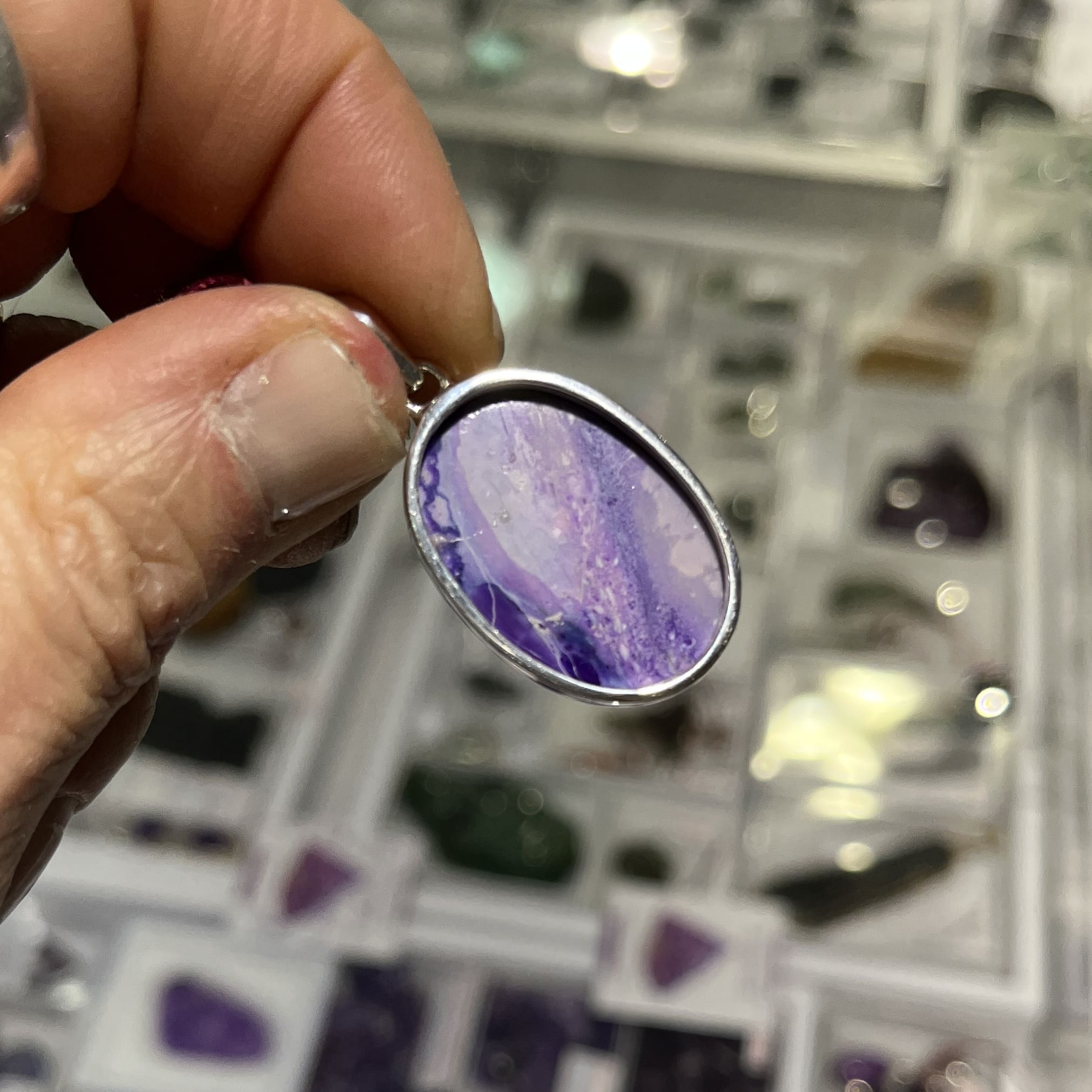 Sugilite pendant for necklace 'lavender fiesta' healing crystal - Image 2