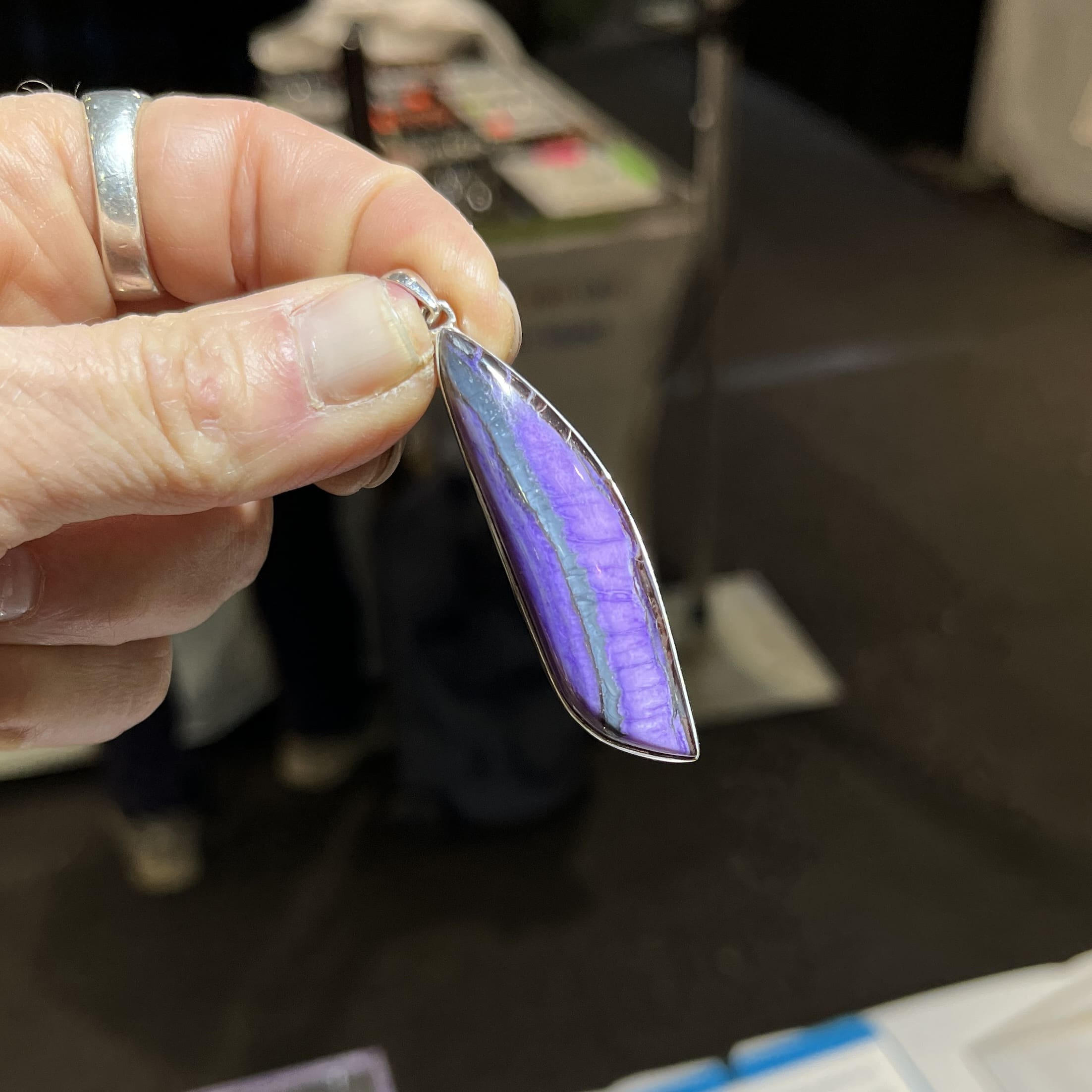 Sugilite pendant for necklace 'purple tiger' healing crystal - Image 3