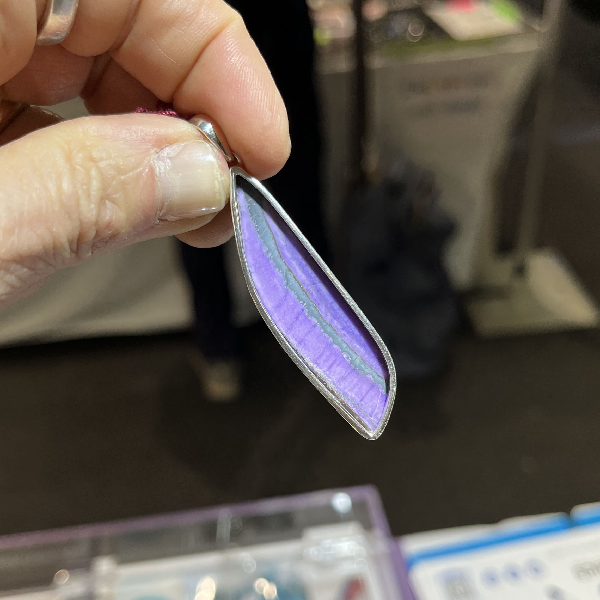 Sugilite pendant for necklace 'purple tiger' healing crystal - Image 4