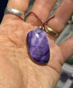 Sugilite pendant for necklace 'rainbow lagoon' healing crystal