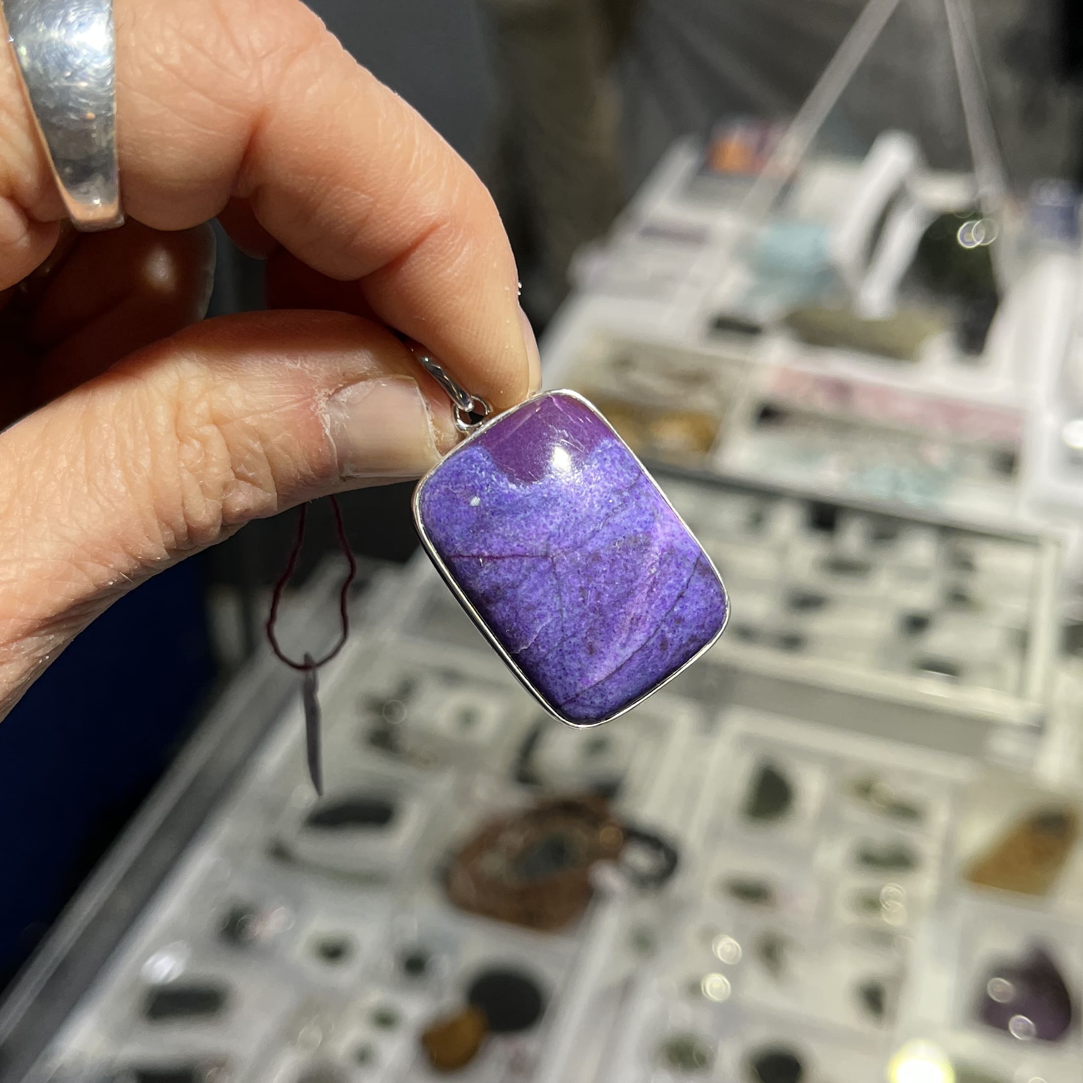 Sugilite pendant for necklace 'spot corner' healing crystal