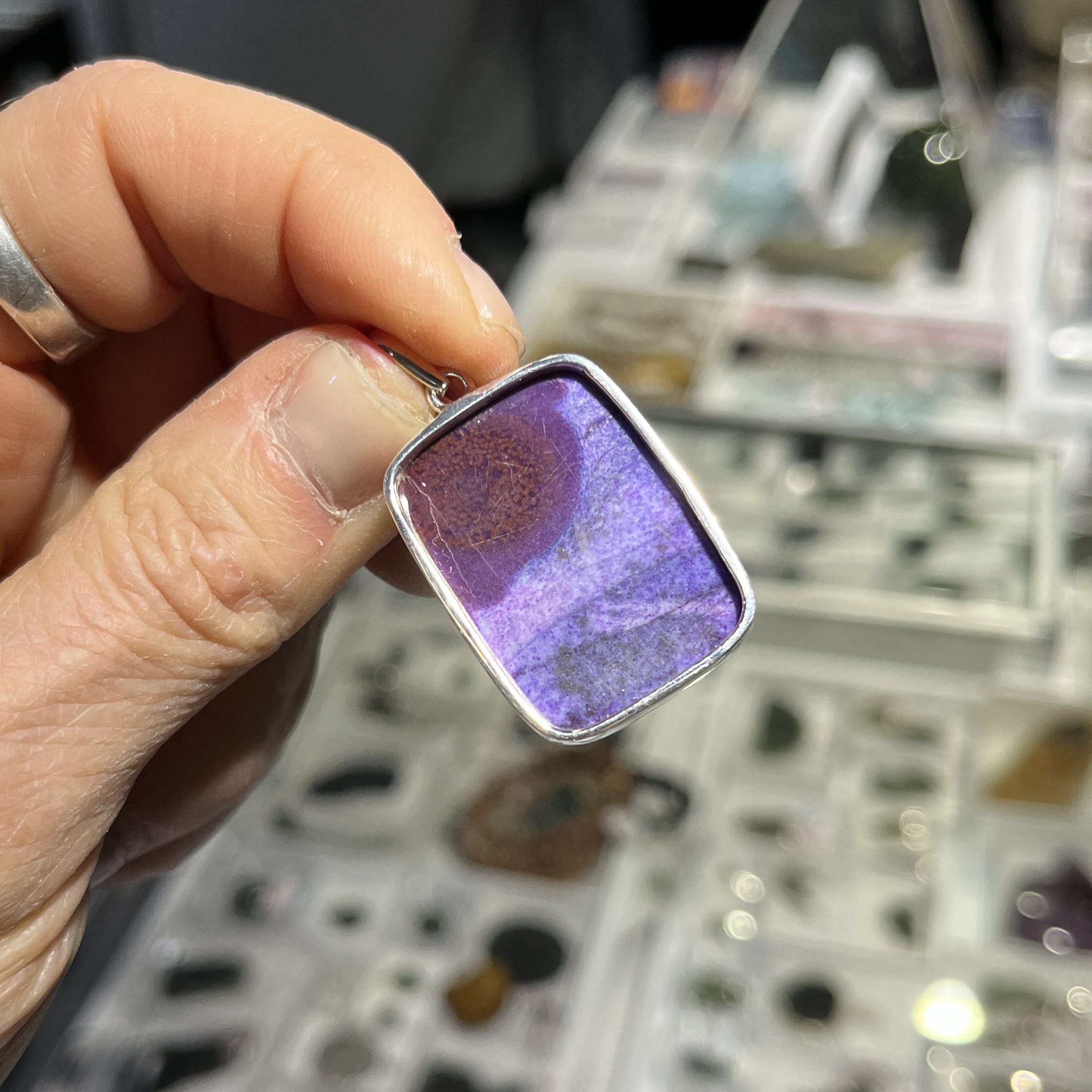 Sugilite pendant for necklace 'spot corner' healing crystal - Image 2