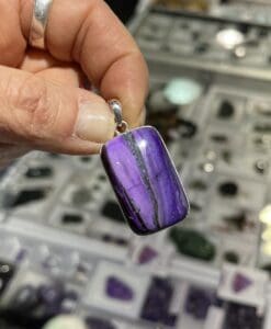 Sugilite pendant for necklace 'super stripe' healing crystal