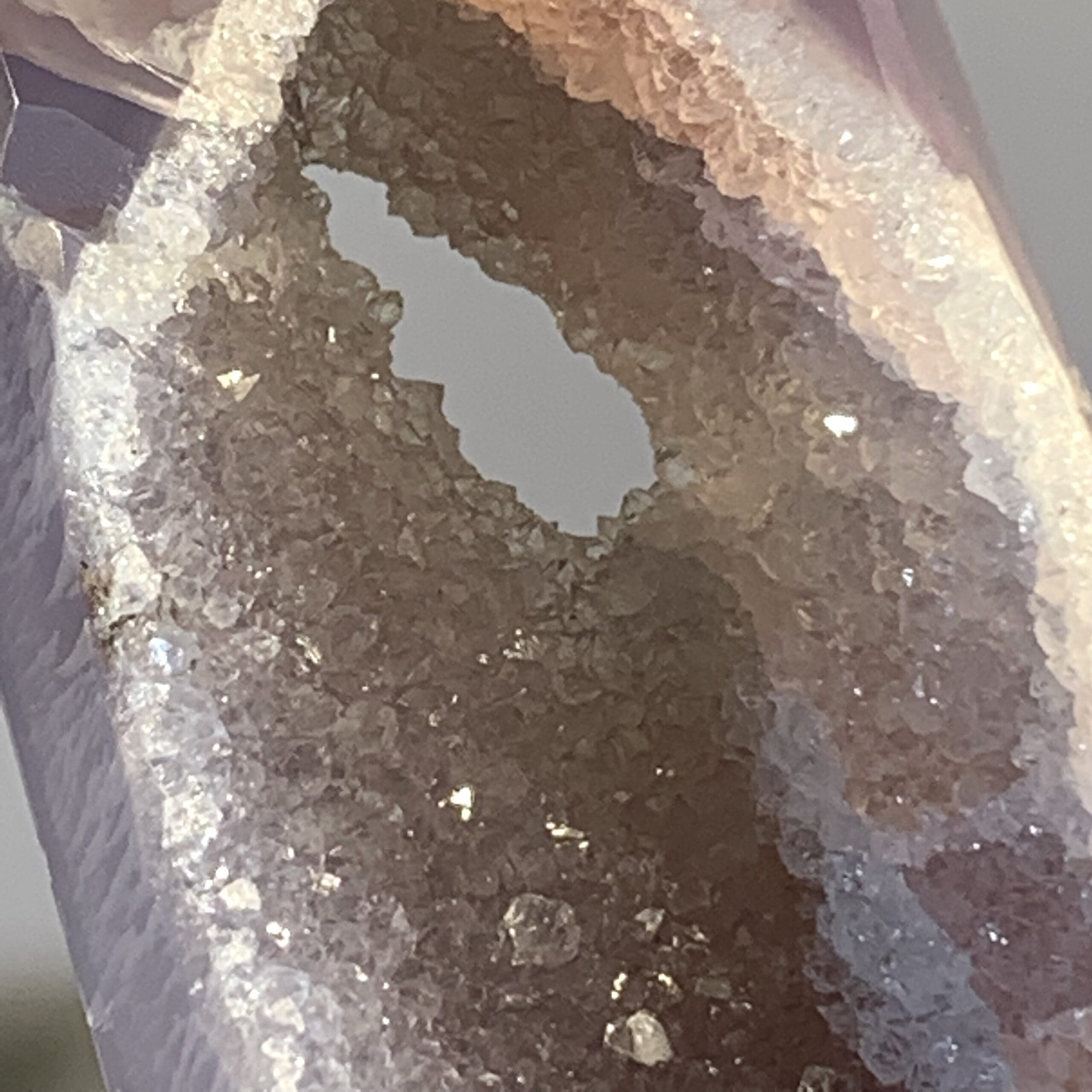 Agate lavender chalcedony druzy standing tower healing crystal - Image 4