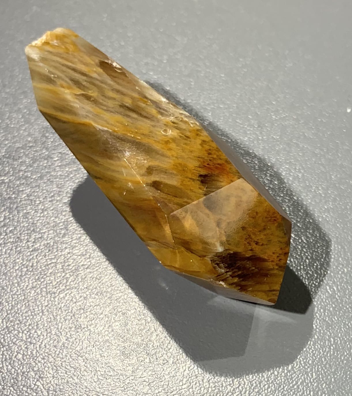 Amphibole Quartz 'auburn hair' point