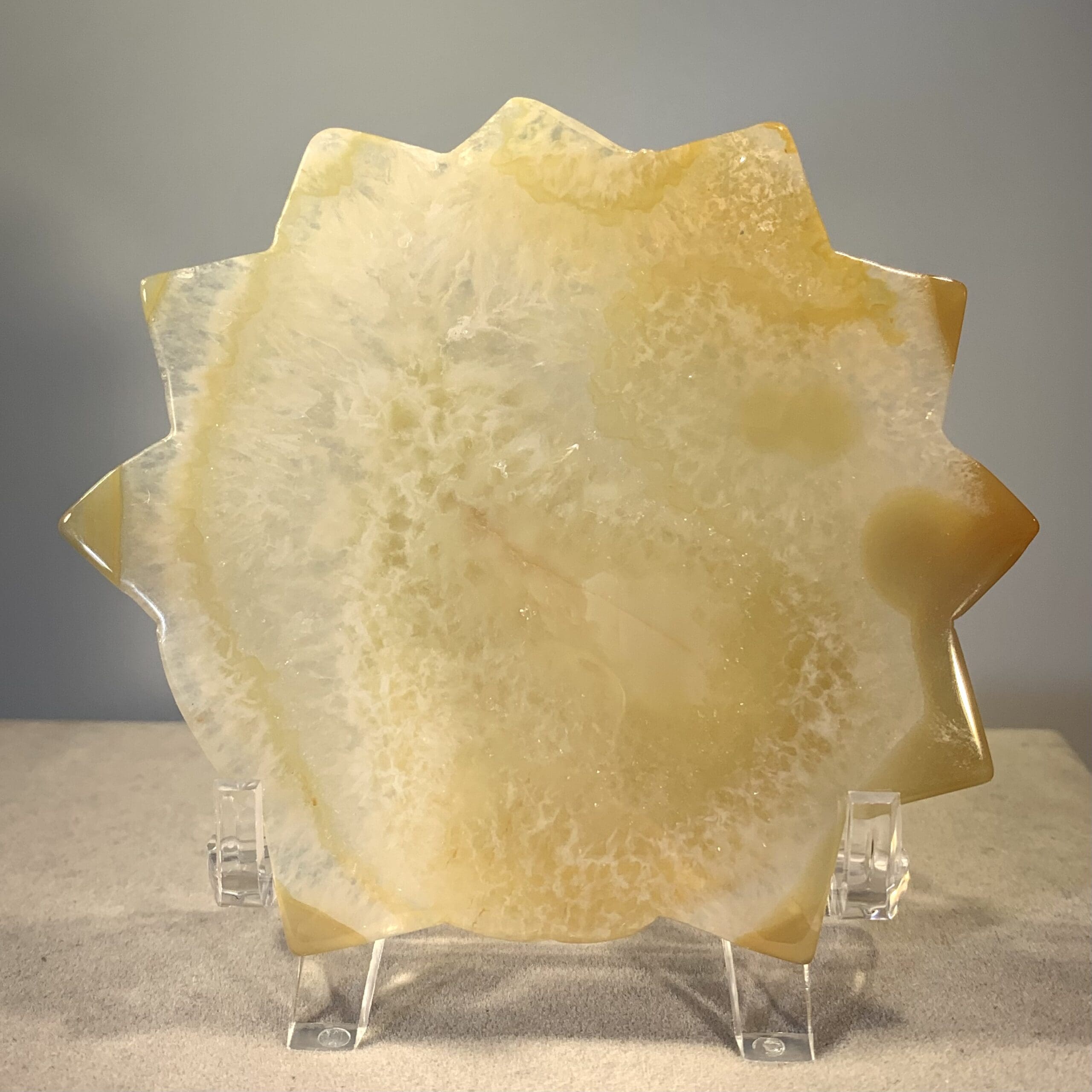 Agate Quartz 10-pointed sun display piece healing crystal - Image 3