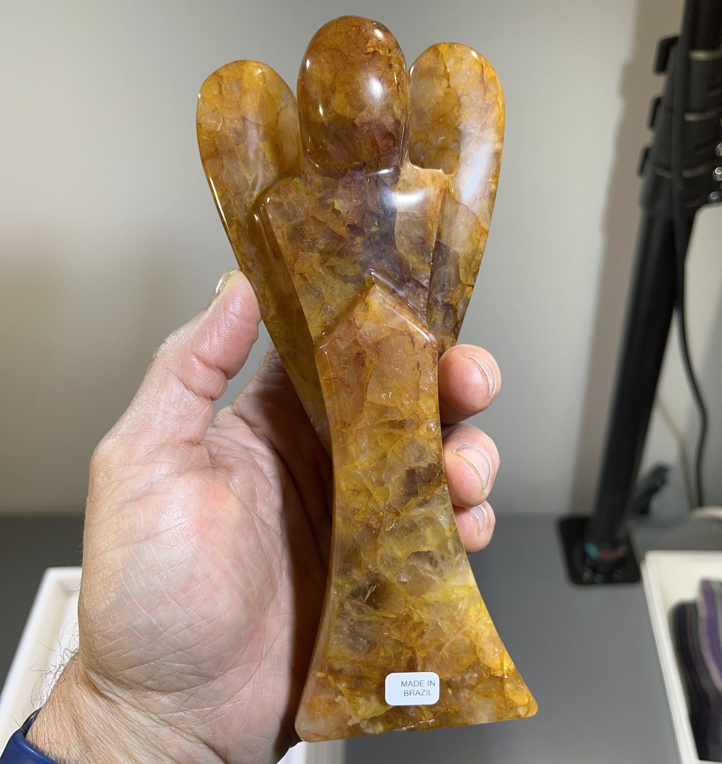 Quartz (Golden Healer) giant standing angel healing crystal