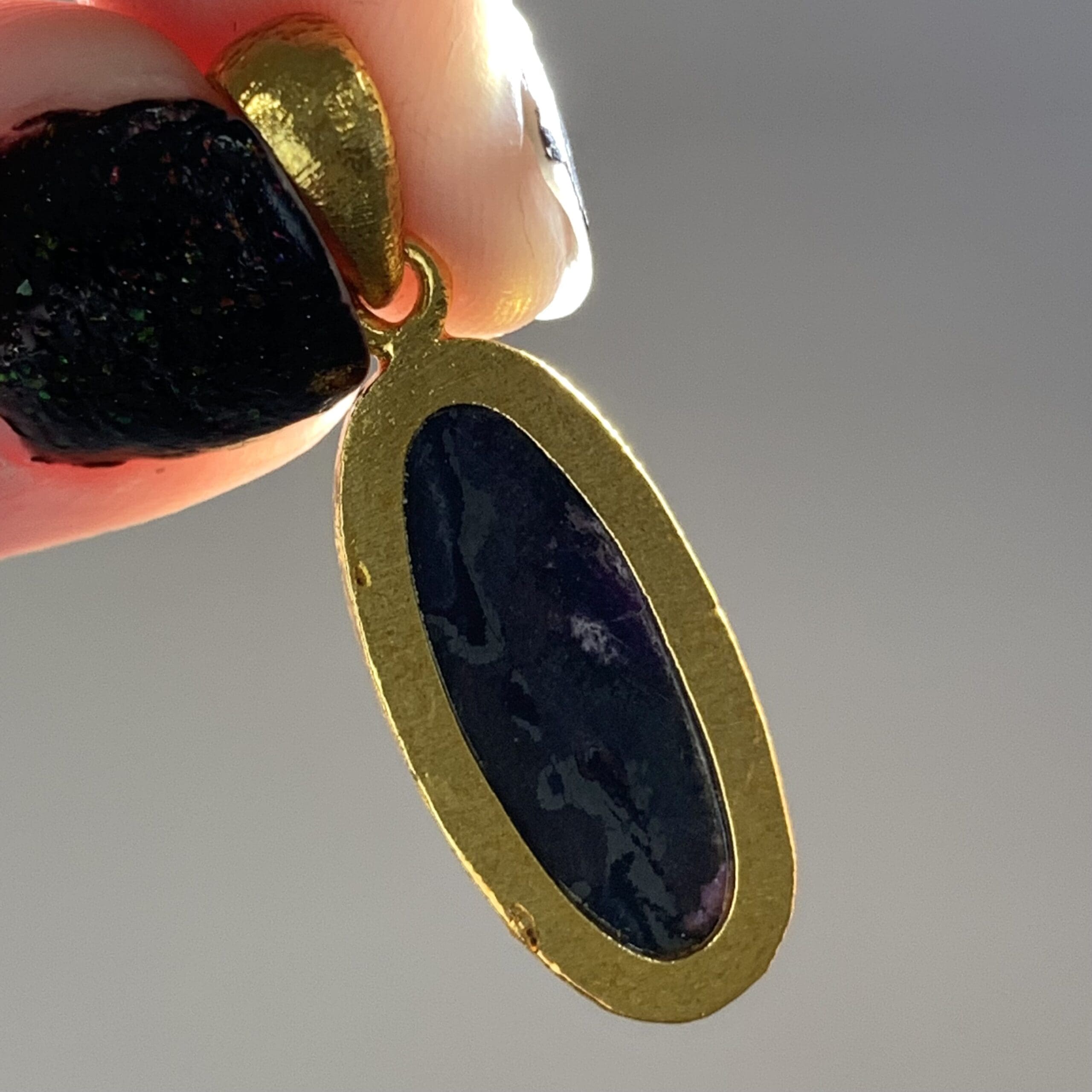 Sugilite 18K GOLD Vermeil pendant for necklace healing crystal - Image 4