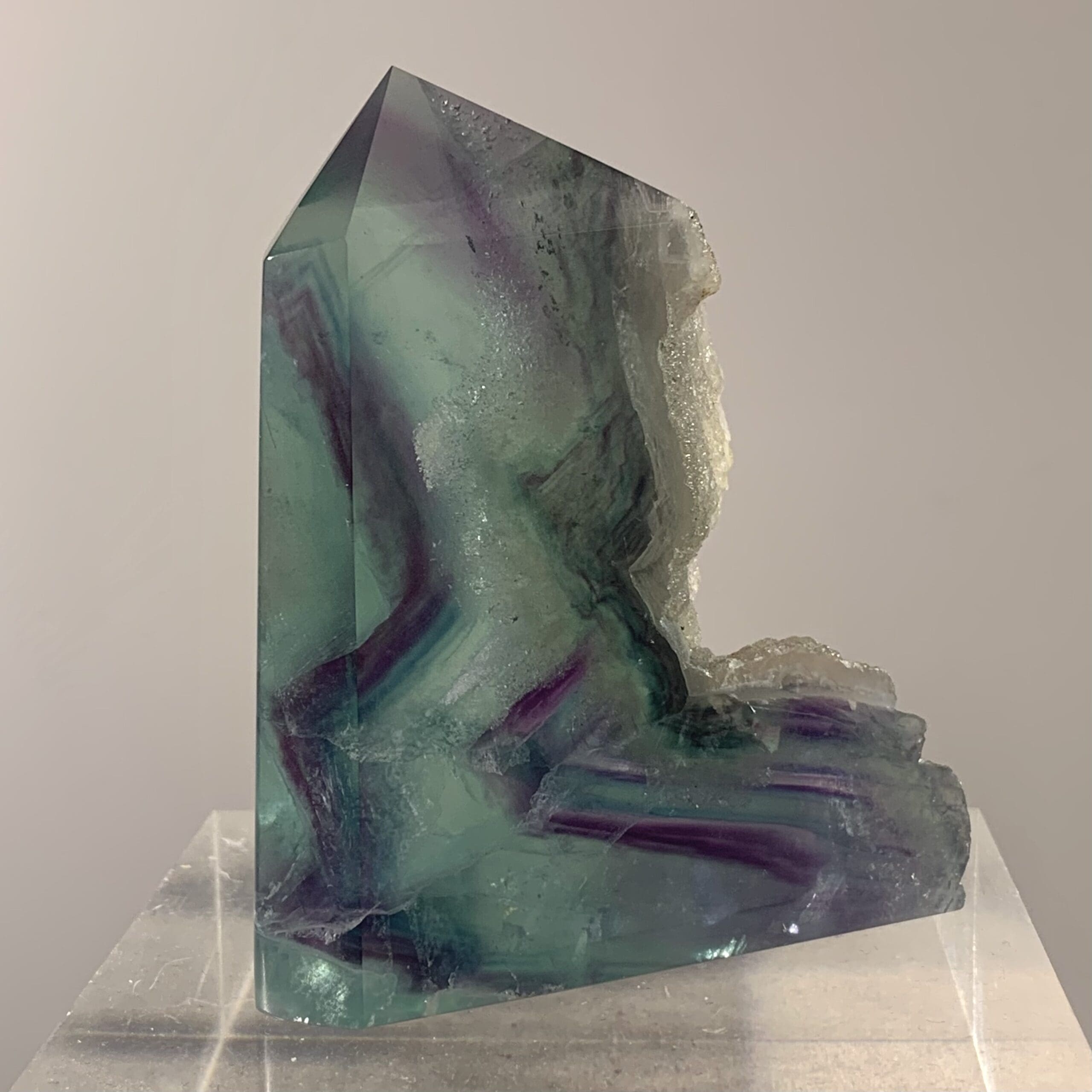 Fluorite (rainbow) freeform tabular crystallized obelisk healing crystal