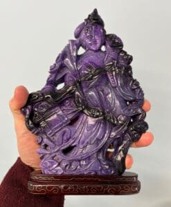 Sugilite (carving) large goddess queen stature from 1980's healing crystal