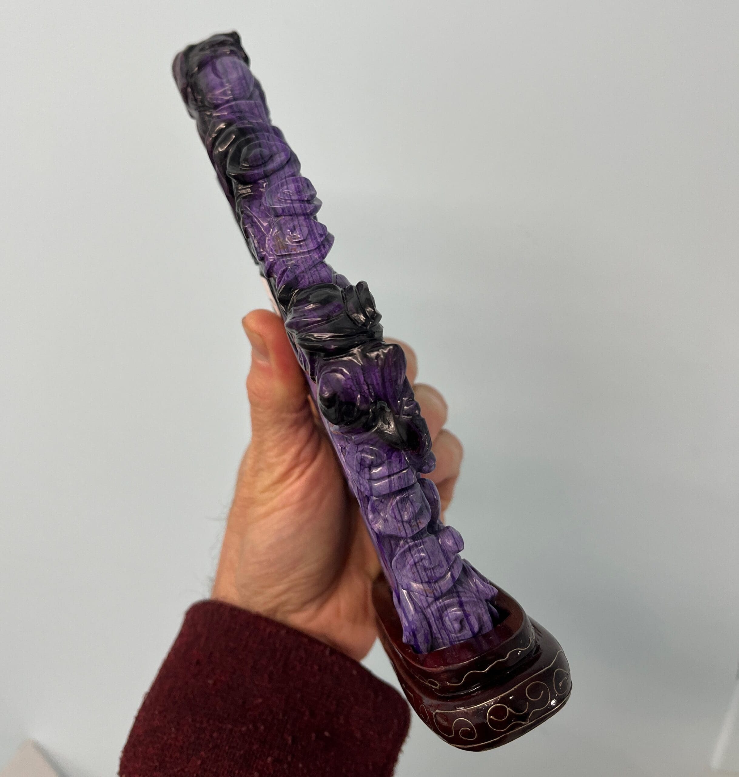 Sugilite (carving) large goddess queen stature from 1980's healing crystal - Image 3