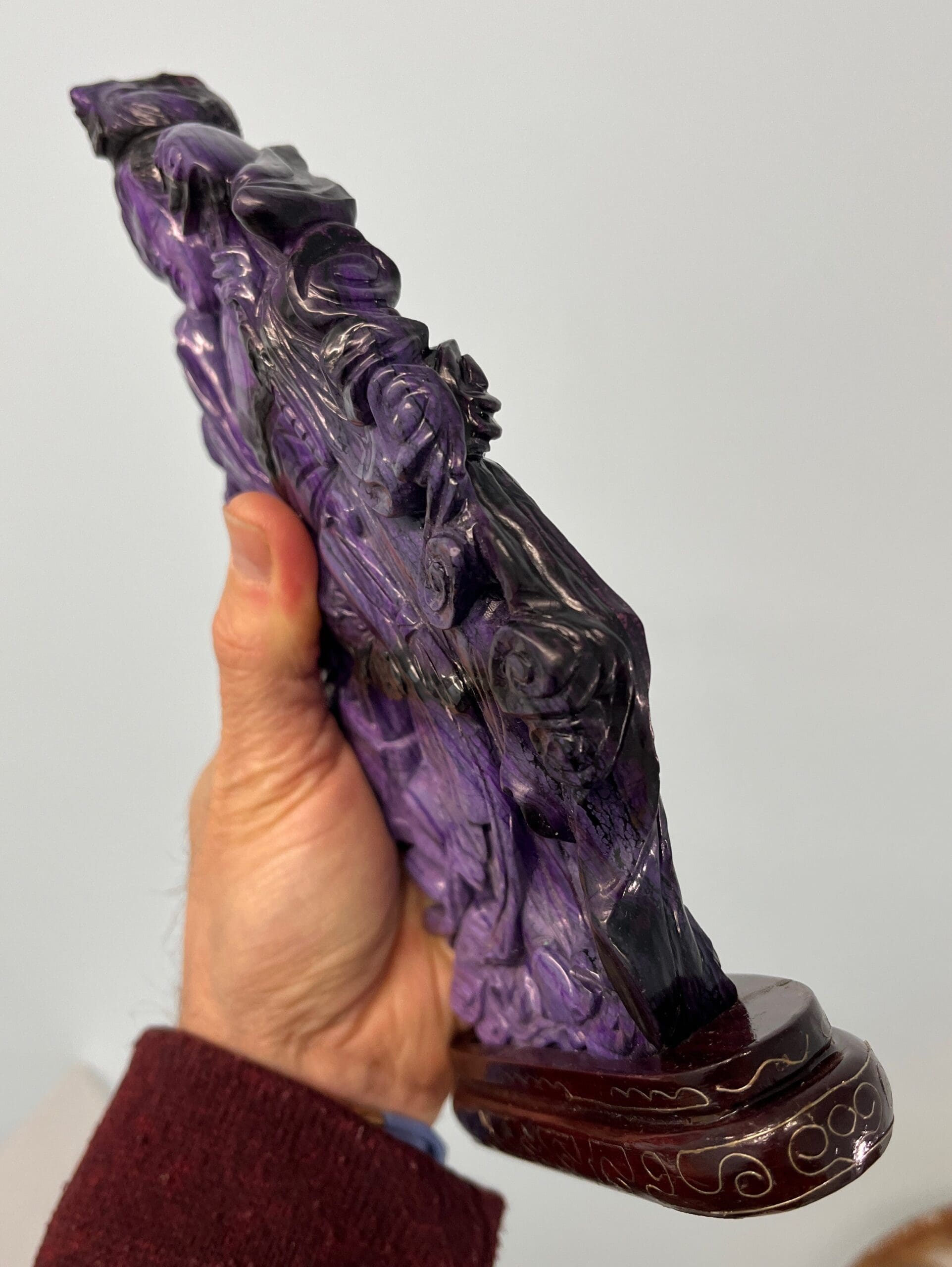 Sugilite (carving) large goddess queen stature from 1980's healing crystal - Image 4