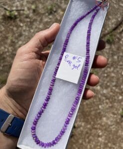 Sugilite graduated disc rondel bead necklace #5 healing crystal