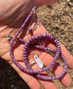 Sugilite graduated rondel bead necklace #18A healing crystal