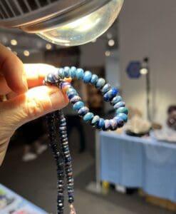 'Sugilite' Richterite graduated faceted rondel bead necklace #17 healing