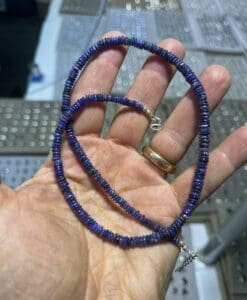 Sugilite Richterite graduated fine disc bead necklace #14 healing crystal