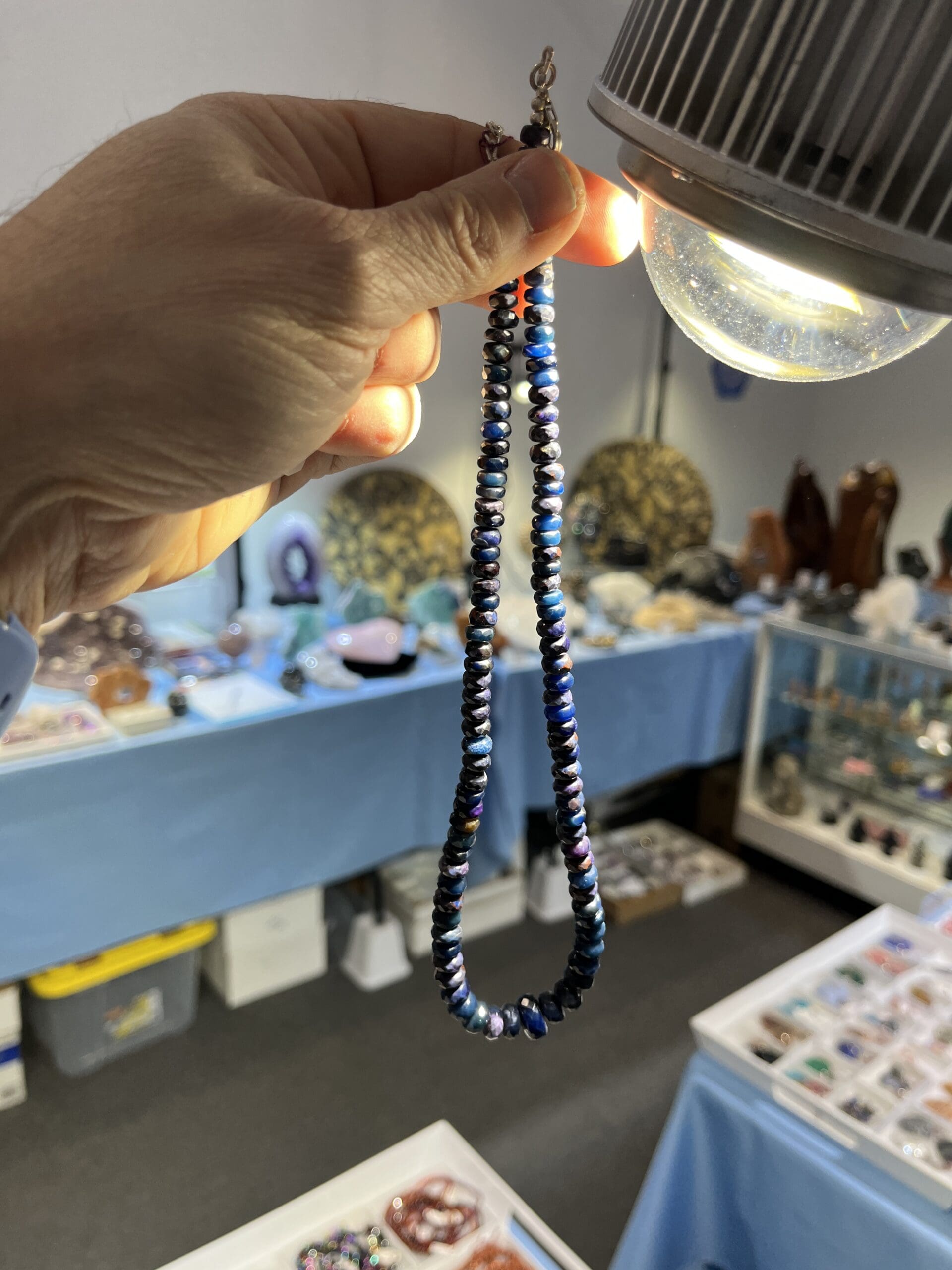 'Sugilite' Richterite graduated rondel bead necklace #16 healing crystal - Image 3