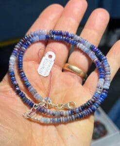 Sugilite Richterite rounded disc bead necklace #15 healing crystal